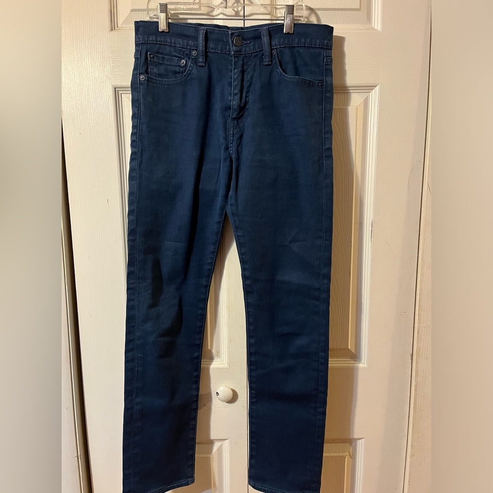 Levi’s Straight Leg Jeans. Classic Dark Blue Stretch. Size 29/30